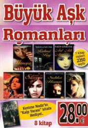 Büyük Aşk Romanları Seti(7 Kitap + 1 Hediye Kitap Birarada)Kerime Nadir'in Ölümsüz Eseri bu Sette!