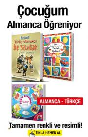 Çocuğum Almanca Öğreniyor Seti(3 Kitap Birarada) Tamamen Renkli ve Resimli!