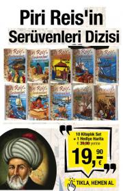 Piri Reis'in Serüvenleri Dizisi (10 Kitap Birarada) Piri Reis Dünya Haritası Hediye!