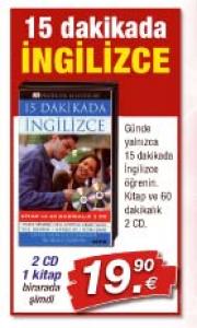 15 Dakikada IngilizceKitap ve 2 CD Birarada