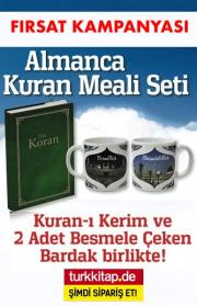 Almanca Kuran Meali Seti (Kuran-ı Kerim ve 2 Adet Besmele Çeken Bardak)