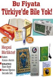 Büyük Dini Bilgi SetiKalem Kuran-ı KerimNamaz Öğreten SeccadeEzan Saati(3 Set Birarada)