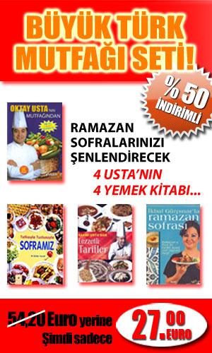 Büyük Türk Mutfagi Seti <br />4 Renkli Yemek Kitabi Birarada