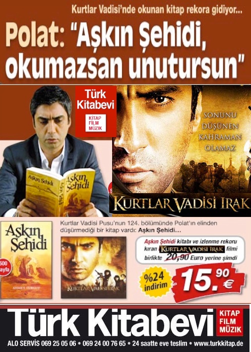 Aşkın Şehidi Seti <br /> (1 Kitap + 1 Film Birlikte) <br /> Kurtlar Vadisi'nde Okunan Kitap