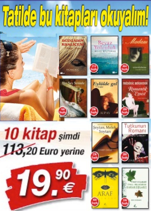 Tatilde Okunacak Kitaplar Seti <br />(10 Kitap Birarada)  Tanesi 1.99 Euro'ya kitaplar!