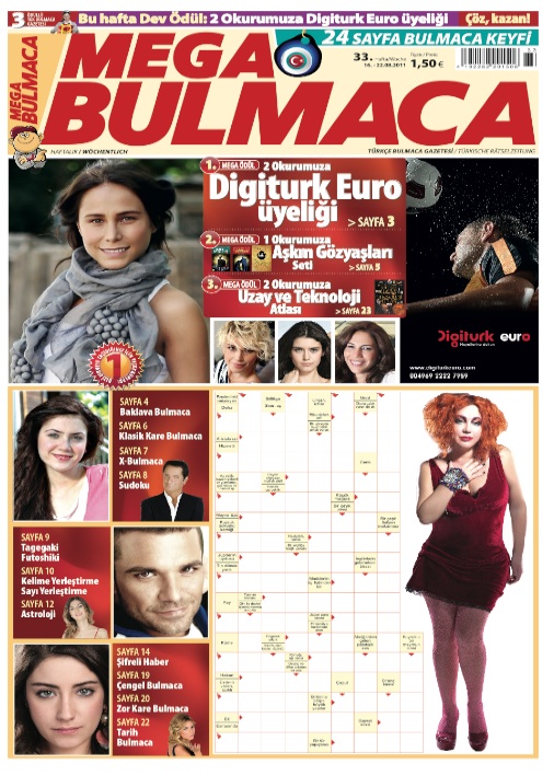 Mega Bulmaca 18 <br />Digitürk Euro Ödüllü