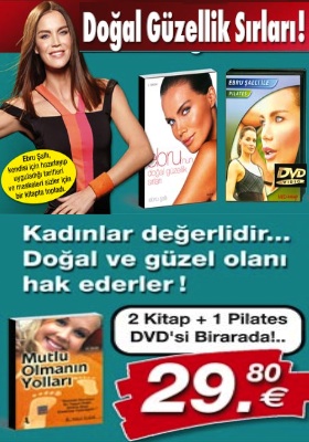 Ebru Şallı ile Doğal <br /> Güzellik Sırları Seti <br /> (2 Kitap + 1 Pilates DVD'si + 10,- Euro <br /> Hediye Kuponu)
