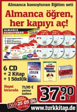Almanca Eğitim Seti (Yeni)<br />6 CD + 2 Kitap + 1 Sözlük <br />TV'deki Kampanyamiz