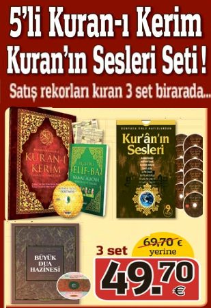 5'li Kuran-i Kerim ve <br />Kuran'in Sesleri Seti