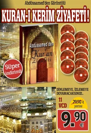 Abdussamed'den <br />Görüntülü Kuran <br />Ziyafeti <br />(11 VCD Birarada) <br />Süper Indirimli!