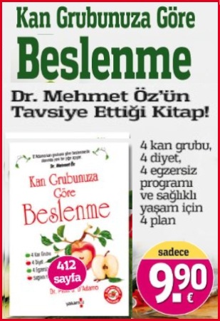 Kan Grubunuza Göre Beslenme <br />Dr. Mehmet Öz'ün Tavsiye Ettiği Kitap