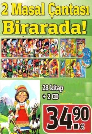 2 Masal Çantası Birarada<br />28 Masal Kitabı + 2 CD (Renkli Masallar Seti)