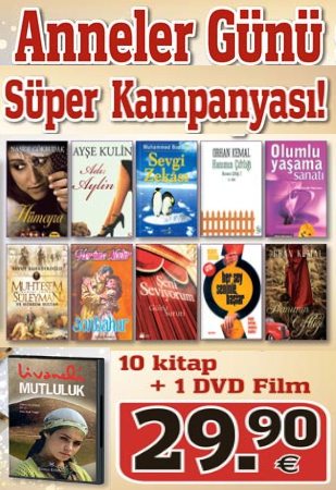 Anneler Günü Süper Kampanyası<br />(10 Kitap + 1 DVD Film) Kitap, En Güzel Hediye