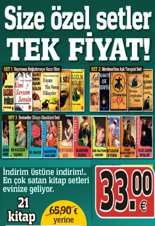 Size Özel Setler Tek Fiyat<br />3 Set Birarada, 21 Kitap<br />Indirim Üstüne Indirim