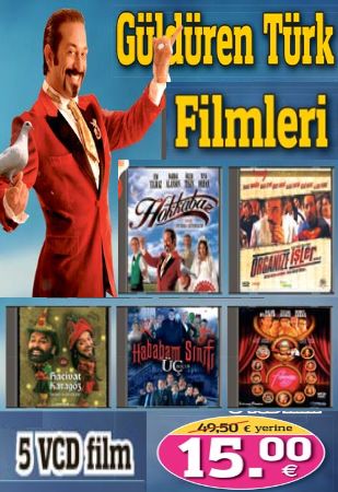 Güldüren Türk Filmleri Seti <br />(5 Film Birarada) <br />Cem Yılmaz, Yıimaz Erdogan, <br />Haluk Bilginer, Mehmet Ali Erbil