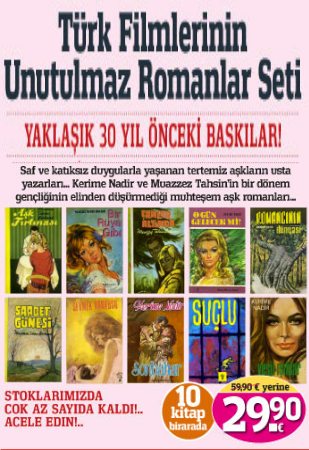 Türk Filmlerinin <br />Unutulmaz Romanlar Seti <br />(10 Kitap Birarada) <br />Yaklaşık 30 Yıl Önce ki Baskılar!