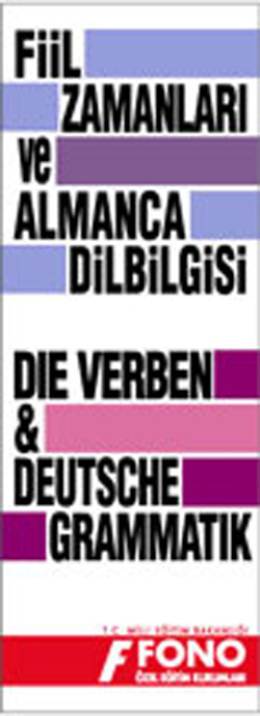 Fiil Zamanları ve <br />Almanca Dilbilgisi Tablosu<br />(Kart şeklinde)