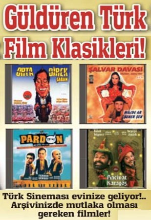 Güldüren Türk Film Klasikleri <br />(4 FIlm Birarada) <br />Kemal Sunal, Şener Şen, <br />Haluk Bilginer, Ferhan Şensoy