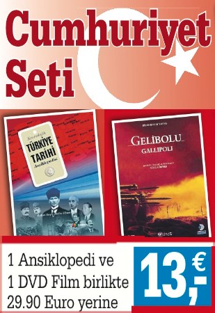 Cumhuriyet Seti<br />(1 Ansiklopedi + 1 DVD Film Birlikte)<br />Türk Kitabevi'nden<br />10,- Euro'luk Hediye Kuponu