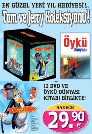 Tom Ve Jerry <br />Koleksiyon Seti <br />(Box-Set) <br />12 DVD + 1 Kitap Birarada