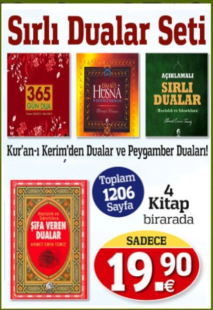 Sırlı Dualar ve Sırlar Hazinesi Seti <br />Esma-ül Hüsna ve Şifa Veren Dualar bu sette! <br />(4 Kitap Birarada) <br />TV'deki Kampanyamız<br />