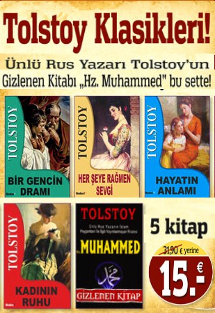 Dünyanın Okuduğu <br />Tolstoy Seti<br />(5 Kitap Birarada)<br />Hz. Muhammed ile ilgili Gizlenen Kitap bu sette!