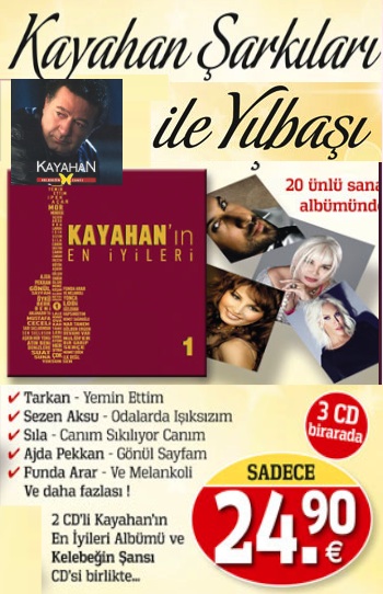 Kayahan'ın En İyileri <br />(2 CD + 1 CD)<br />Tarkan, Sezen Aksu<br />Ajda Pekkan, Sıla, Gülşen