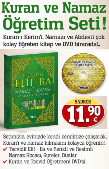 Kuran ve Namaz<br />Ögrenim Seti<br />(1 Kitap + 1 Namaz Ögrenim VCD Seti)<br />Hiç Zorlanmadan<br />Kuran-ı Kerim’i Öğreneceksiniz