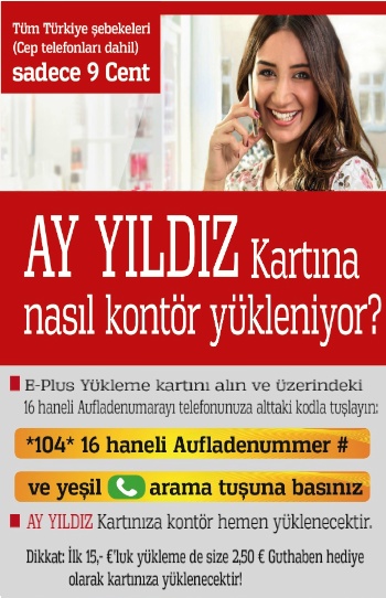 Ay Yıldız Telefon<br /> Kartı Kontörü<br /> Hemen Sipariş <br /> verebilirsiniz!