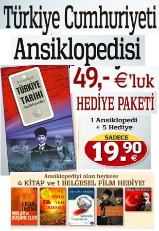 
Türkiye Cumhuriyeti<br />Ansiklopedisi Seti<br />49,- Euro'luk Hediye<br />Yakın Tarihimizi Öğreneceksiniz

