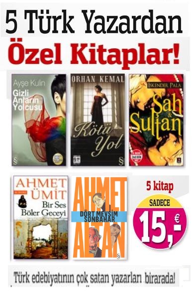 5 Türk Yazardan<br />Özel Kitaplar Seti<br />Ayşe Kulin, Orhan Kemal, Ahmet Ümit<br />Ahmet Altan ve Iskender Pala'dan Şaheserler!