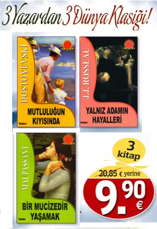 3 Yazardan<br />3 Dünya Klasiği<br />(3 Kitap Birarada)<br />% 50'den Fazla Indirim!