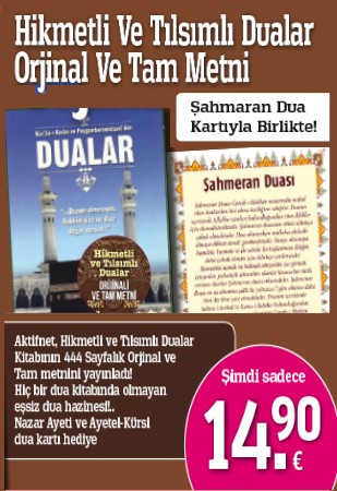 Hikmetli ve Tılsımlı Dualar<br />Orjinal ve Tam Metin<br />(Şahmeran Duası)<br />TV'deki Kampanya