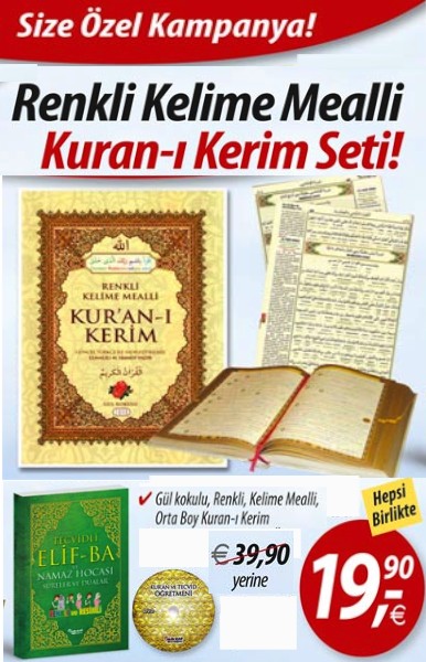 Renkli Kelime Mealli<br />Kuran-ı Kerim Seti<br />(2 Kitap + 1 DVD)<br />