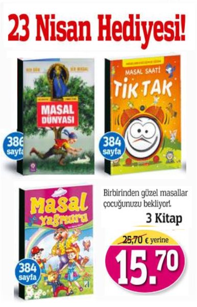 23 Nisan Hediyesi <br />(3 Masal Kitabı)<br />Kendine Güvenen Çocuklar Yetiştirmek için!