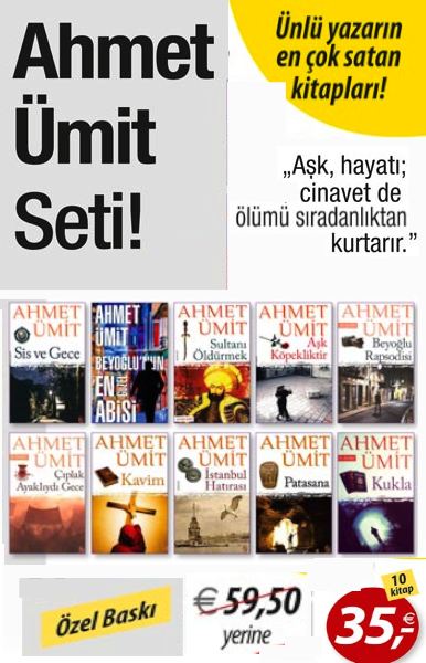 Ahmet Ümit Seti<br />(10 Kitap Birarada)<br />Ünlü Yazarın Çok Satanları