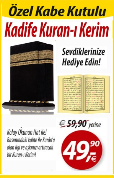 Kabe Kutulu<br />Kadife Kuran-ı Kerim<br />Sevdiklerinize Hediye Edin!<br />(Kolay Okunan Hat ile)