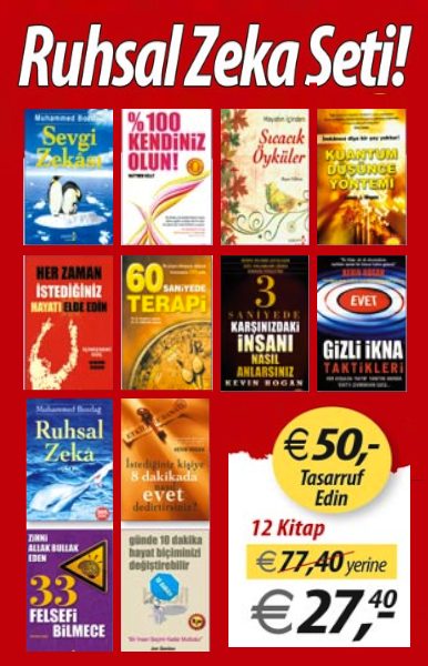 Ruhsal Zeka Seti <br />(12 Kitap Birarada) <br />50,- Euro Tasarruf Edin!