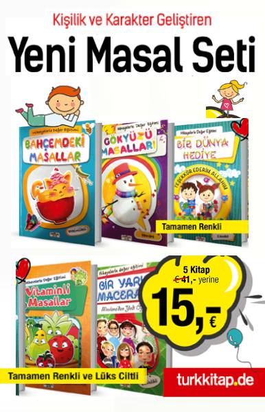 Yeni Masal Seti <br />Kişilik ve Karakter <br />Geliştiren <br />(5 Kitap Birarada)