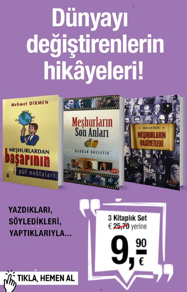 Meşhurların Dünyayı <br />Değiştiren Hikayeleri <br />3 Kitap 9,90 Euro