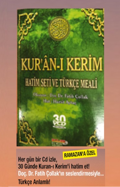Kuran'i Kerim Hatim Seti<br />(30 VCD + 10,- Euro Hediye Kuponu)