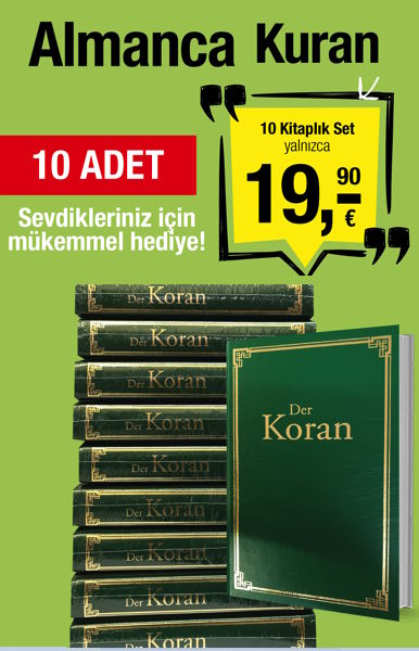 Almanca Kuran    <br />Der Heilige Koran<br />(10 Adet Birarada) 80 Euro Tasarruf Edin! 