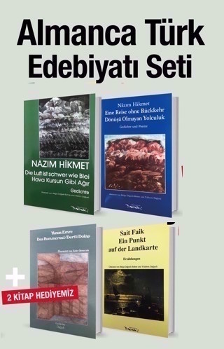 Almanca Türk Edebiyatı Seti (4 Kitap Birarada) Nazım Hikmet, Yunus Emre, Saik Faik