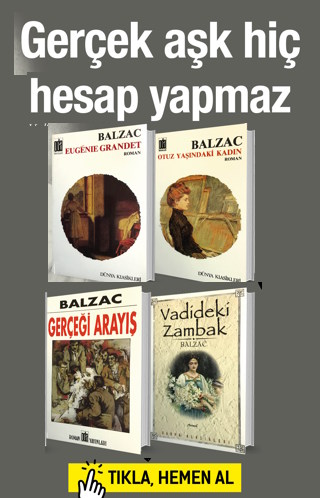 Balzac'tan Ünlü<br />Eserler Seti <br />(4 Kitap Birarada) <br />Dünyanın En Büyük Yazarından!
