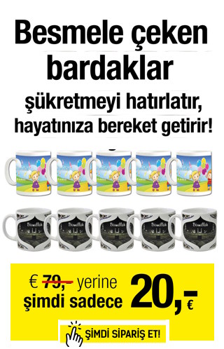 Besmele Çeken Bardak Seti<br />(10 Bardak Birarada) 