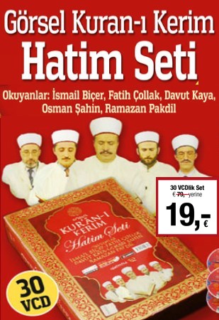 Görsel Kuran-ı Kerim Hatim Seti Türkçe Mealli <br />(30 VCD Birarada) Her Gün 1 Cüz Okuyarak Kuran-i Kerim'i Hatim Et!