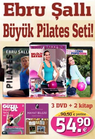 Ebru Şallı Büyük <br />Pilates Seti <br />(3 Pilates DVD'si + 2 Kitap <br />Birarada)