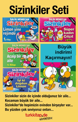 Sizinkiler Seti (4 Kitap) Süper Komik Kitaplar!