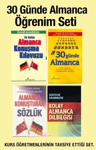 30 Günde Almanca Öğrenim Seti <br />(4 Kitap Birarada) <br />Türkçe Okunuşlu ve Açıklamalı<br /> (TV'deki Kampanyamız)