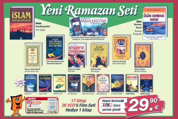 Yeni Ramazan Seti<br />17 Kitap + 26 VCD<br />2 Hediye